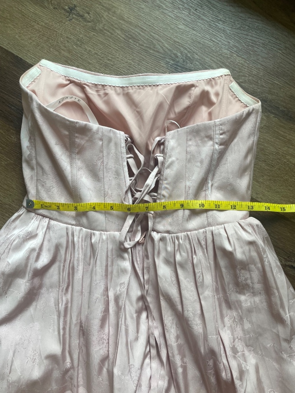 Azazie Floria Strapless Maxi Dress Size 4 Blush Pink | Excellent Condition - Picture 4 of 6